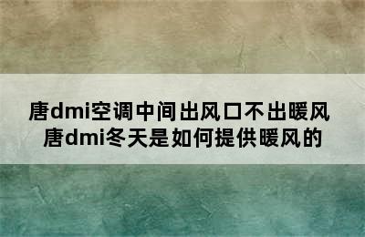 唐dmi空调中间出风口不出暖风 唐dmi冬天是如何提供暖风的